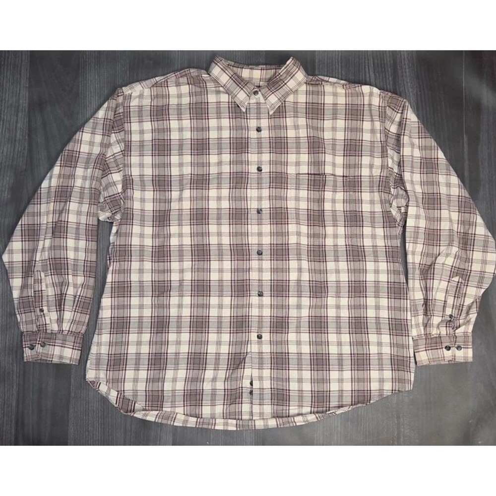 Eddie Bauer Men's Plaid Button-Down Shirt Size XXL